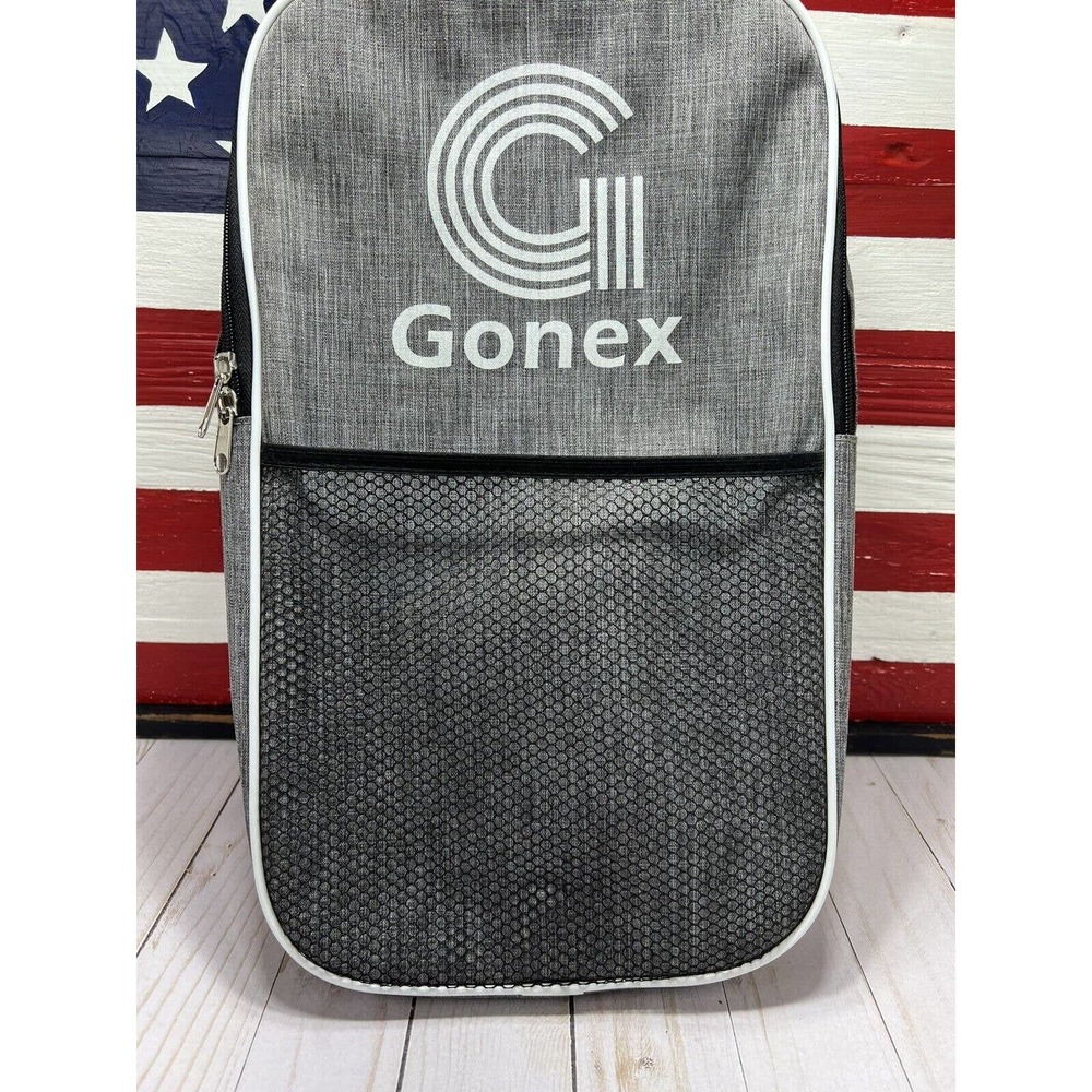 Gonex Pickleball Portable BAG USAPA Sized for Paddles & Balls Gray - Zipper EUC